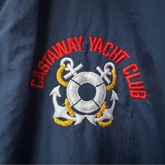 Vintage Dunbrooke Sport Castaway Yacht Club Sailing Jacket Blue Red Medium - Picture 3 of 13